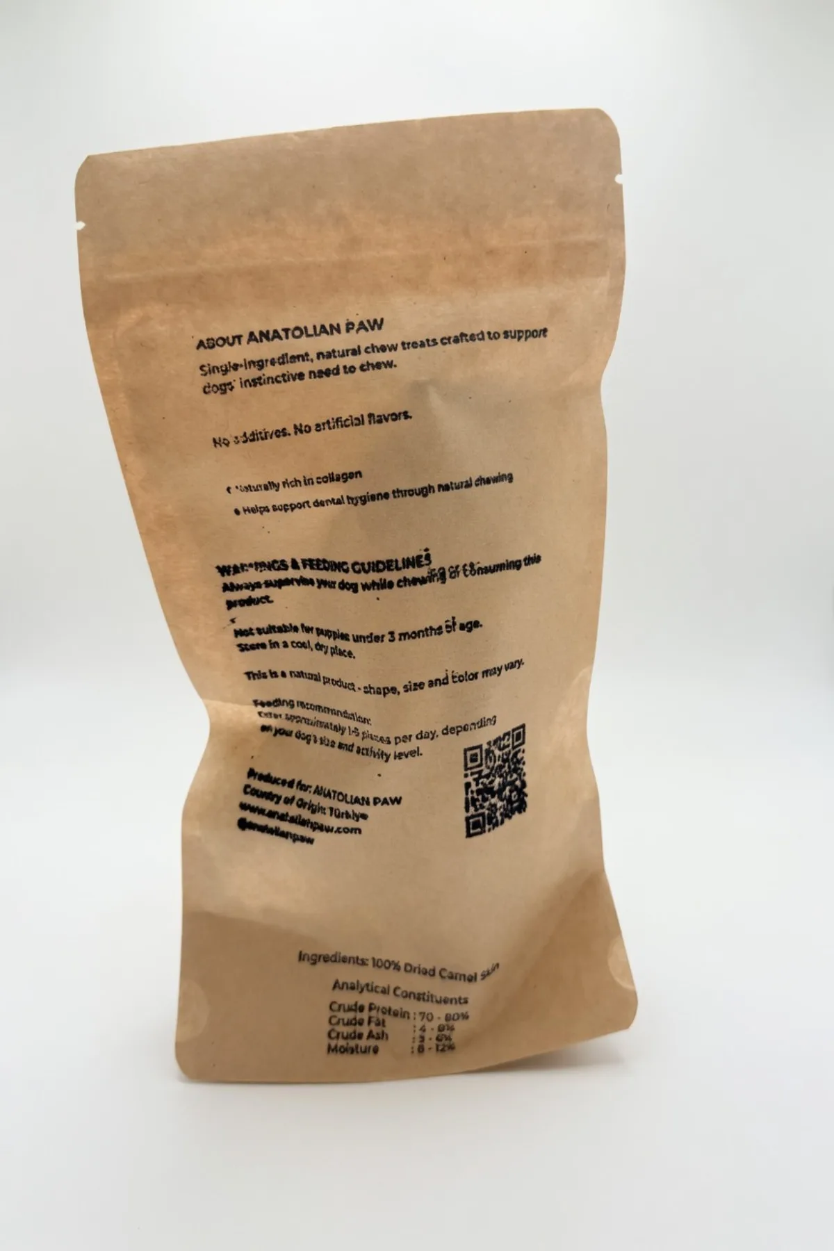 Freeze-Dried Camel Hide Dog Treat 100% Natural 100 g