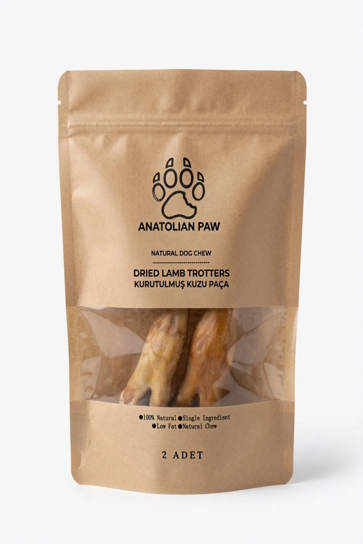 Freeze-Dried Lamb Trotter Dog Treat 100% Natural 2 Quantity