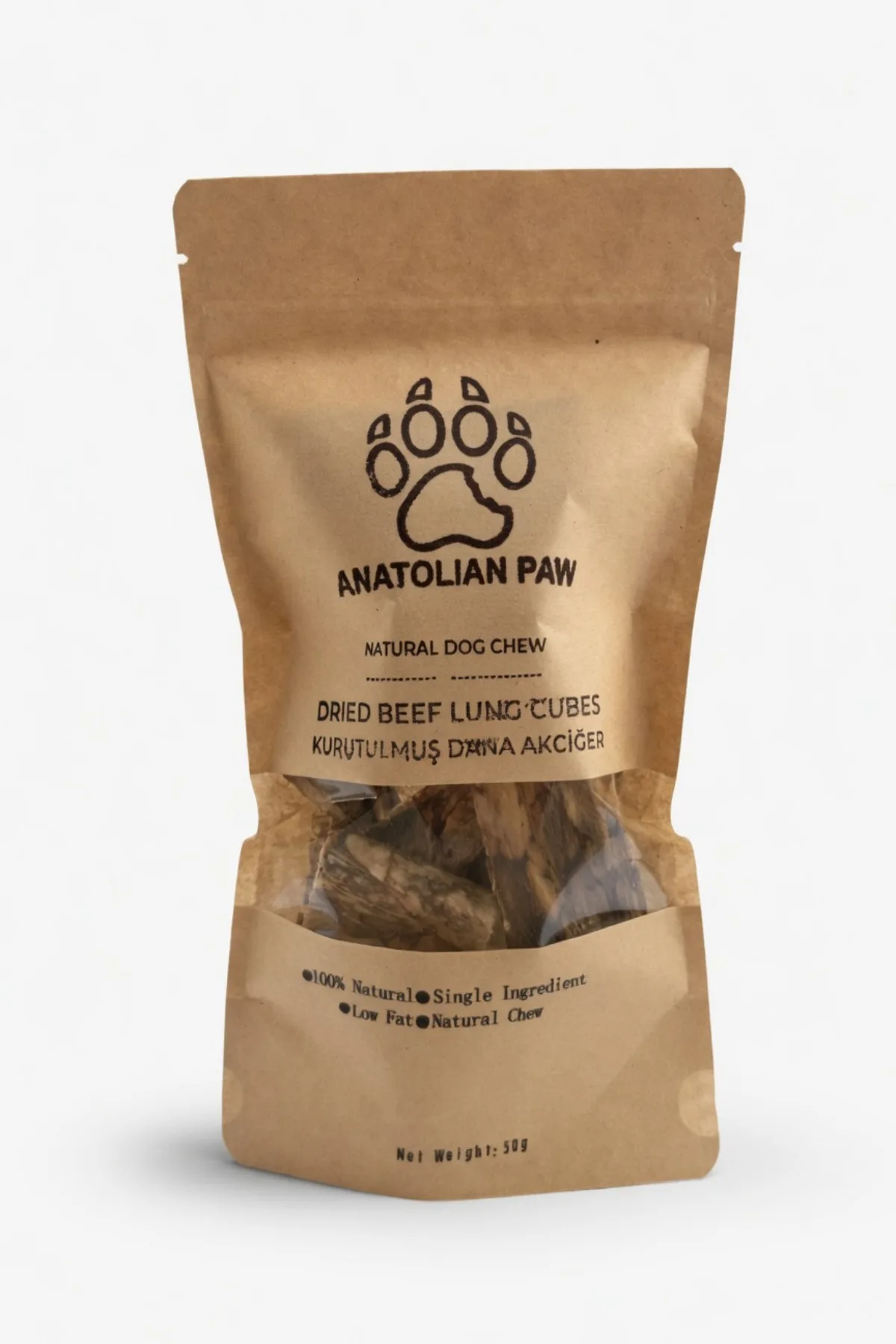 Küçük Irklar için Beef Lung - Chicken Feet Ödül Maması 150g Köpek 100% Natural